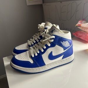 Jordan Royal Blue and White Sneakers